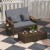 Rozkładana sofa ogrodowa rattanowa 3w1