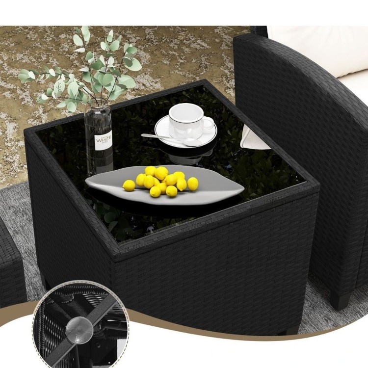 3-częściowy komplet rattanowych mebli ogrodowych