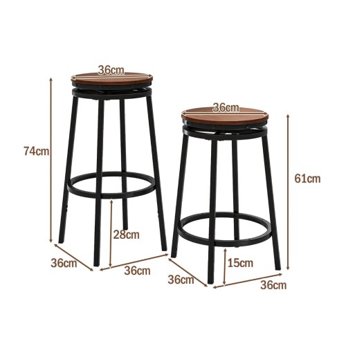 Obrotowy stołek barowy hoker komplet 2 szt.