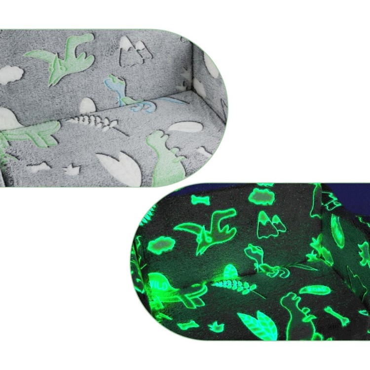 Rozkładana sofa dziecięca z kocem fluorescencyjna
