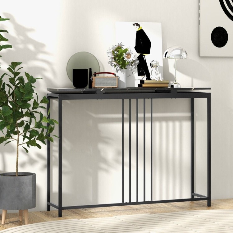 Konsola do salonu przedpokoju czarna 120 cm