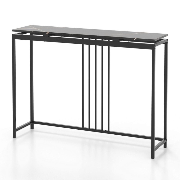 Konsola do salonu przedpokoju czarna 120 cm