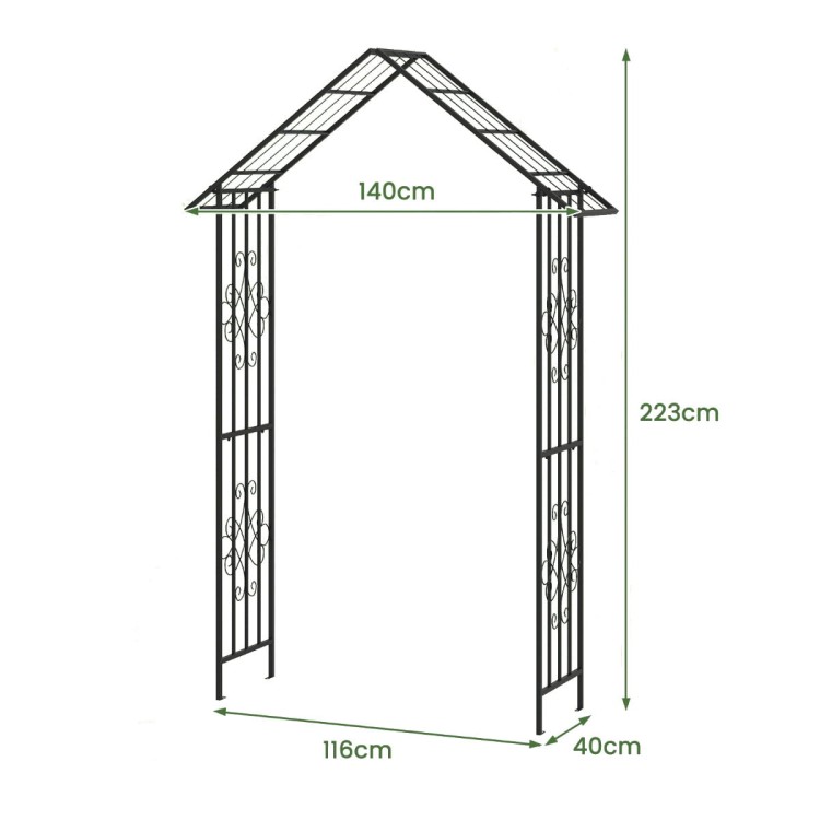Łuk ogrodowy pergola dla roślin pnących