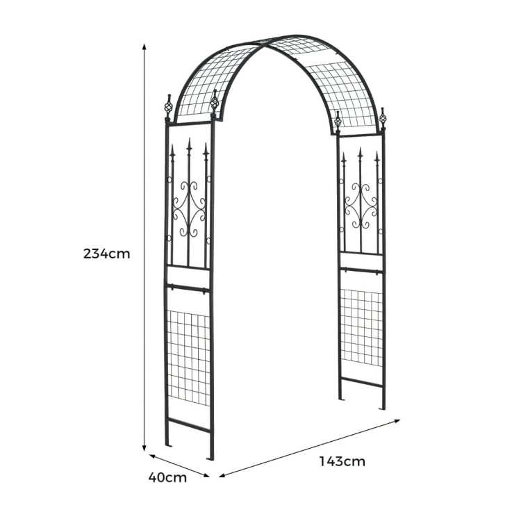 Łuk ogrodowy pergola dla roślin pnących