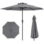 Parasol tarasowy 260 cm szary