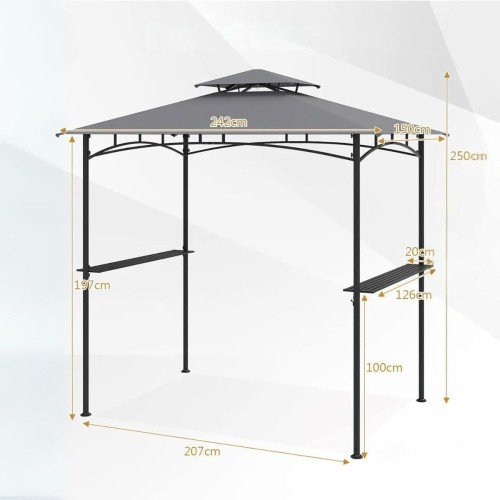 Altana grillowa wiata 242 x 150 x 250 cm