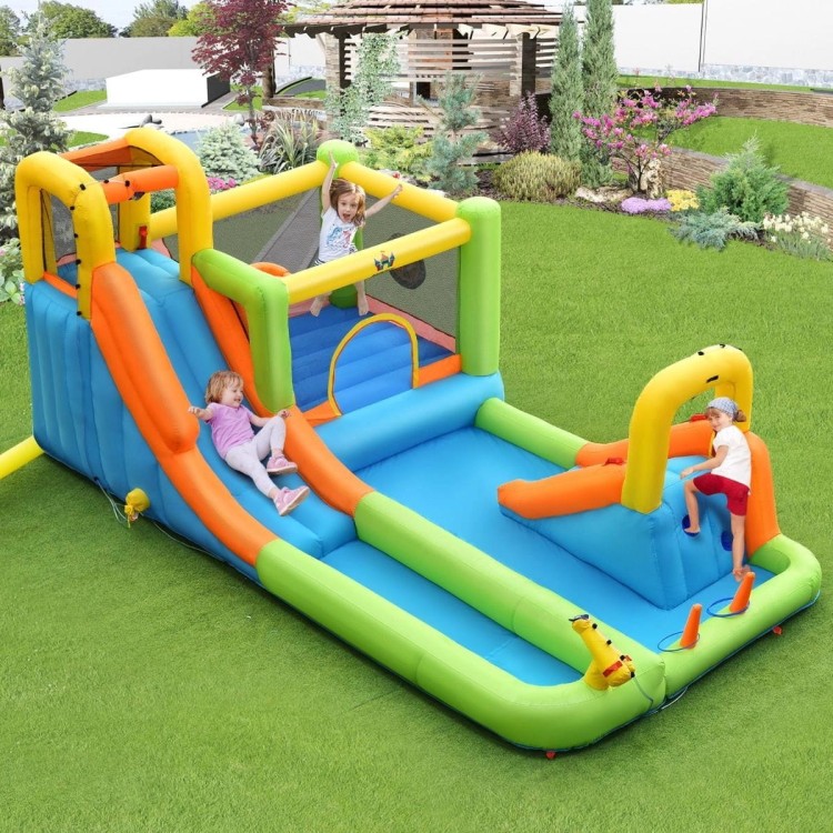 Park wodny z podwójną zjeżdżalnią i dmuchawą
