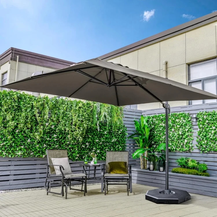 Parasol tarasowy 3m z obrotem 360° szary