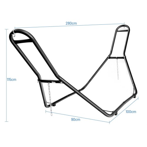 Stalowy stojak na hamak 280x115cm