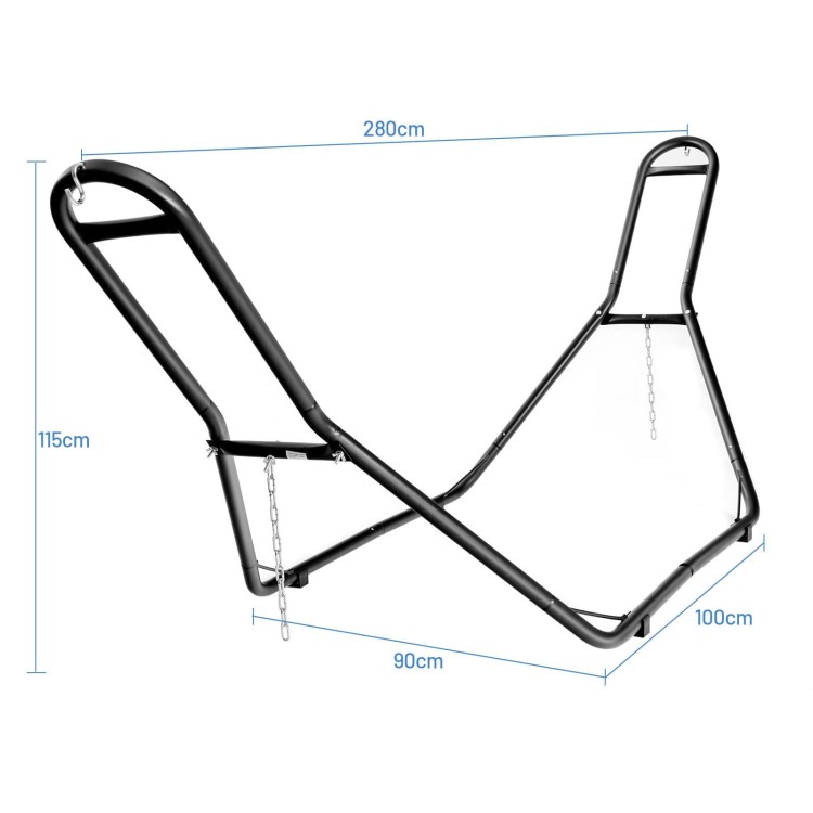 Stalowy stojak na hamak 280x115cm