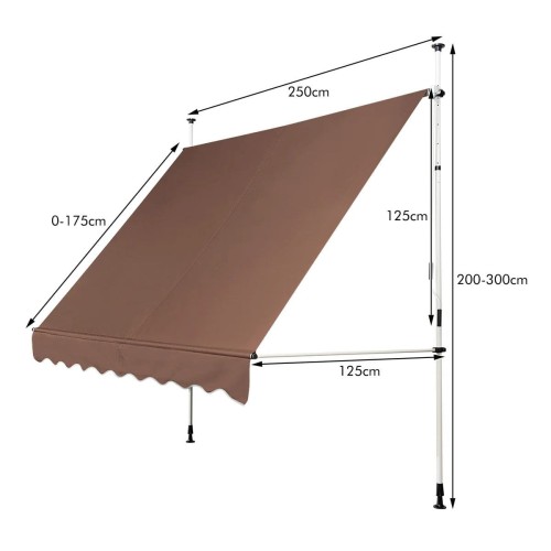 Markiza balkonowa rozporowa 250 cm