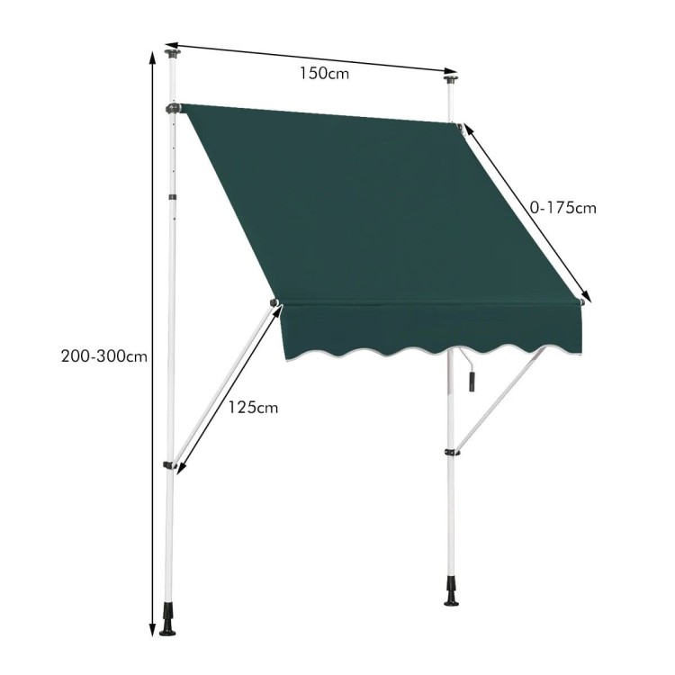 Markiza balkonowa rozporowa 150 cm