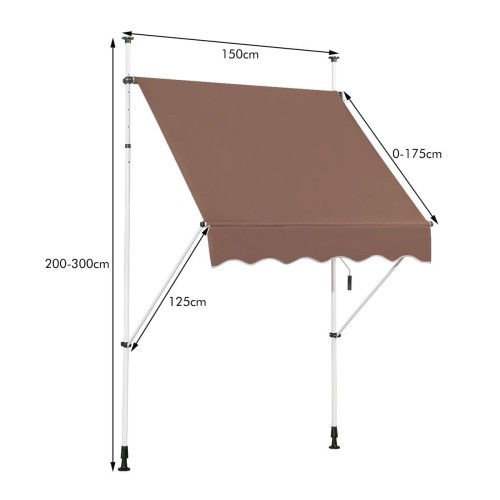 Markiza balkonowa rozporowa 150 cm