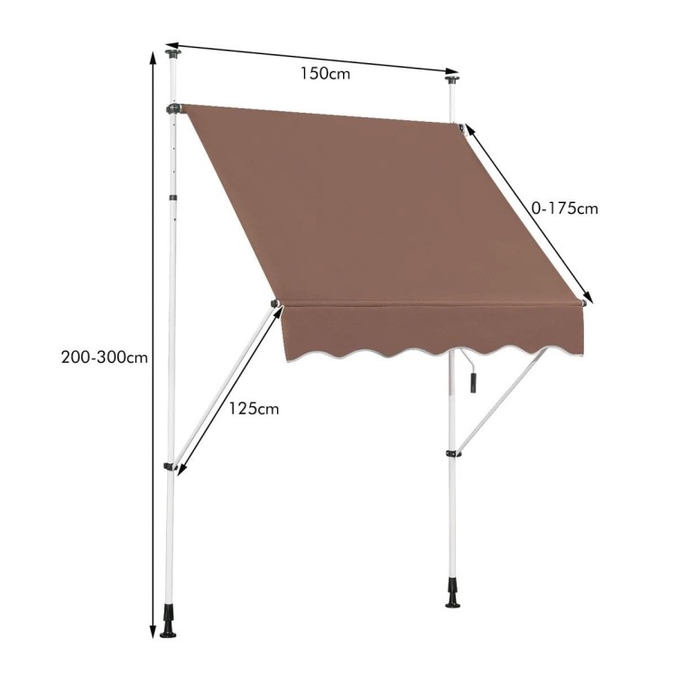Markiza balkonowa rozporowa 150 cm