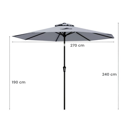 Parasol ogrodowy na balkon taras 270 cm