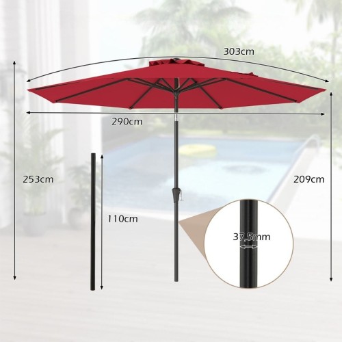 Parasol ogrodowy na balkon taras składany 300cm