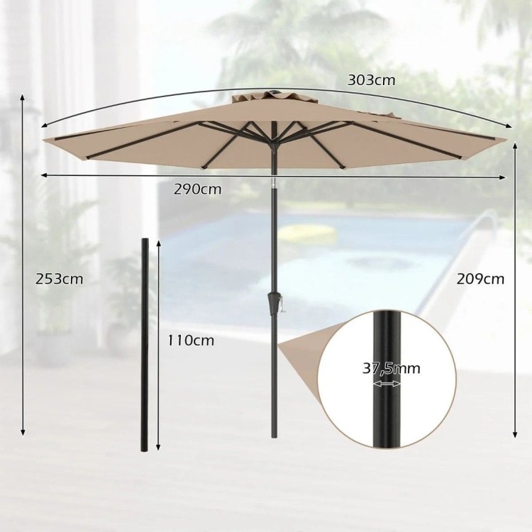 Parasol ogrodowy na balkon taras 300 cm