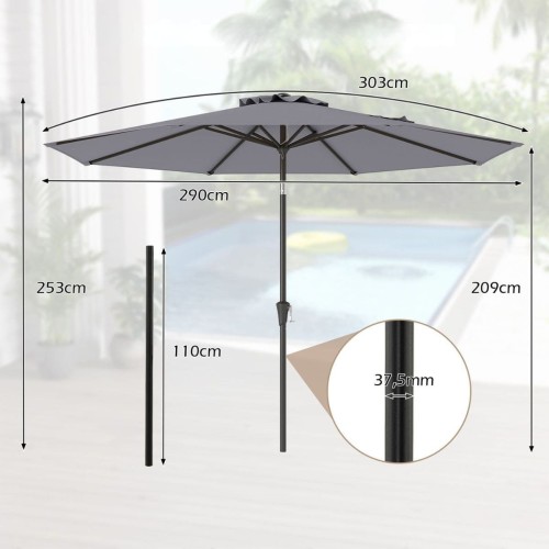 Parasol ogrodowy na balkon taras 300cm