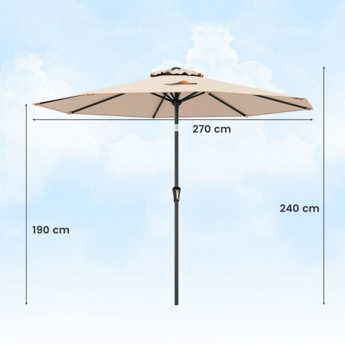 Parasol ogrodowy na balkon taras 270cm