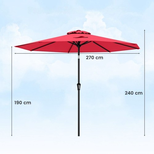 Parasol ogrodowy na balkon taras 270cm