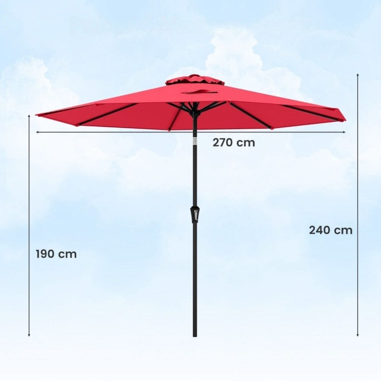 Parasol ogrodowy na balkon taras 270cm