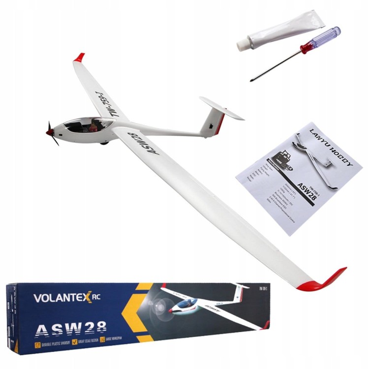 Motoszybowiec samolot volantex asw28 rc glider pnp