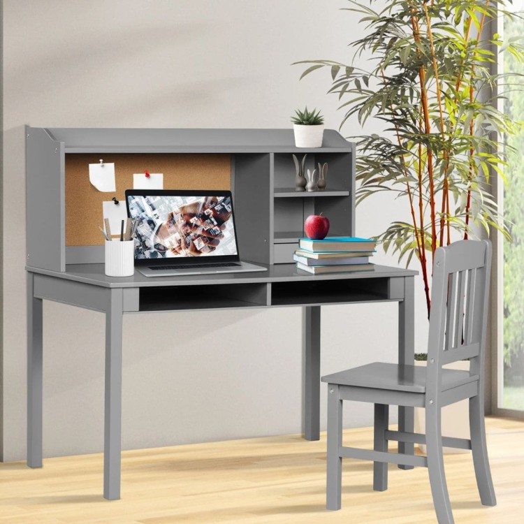 Biurko dziecięce z tablicą korkową i krzesłem