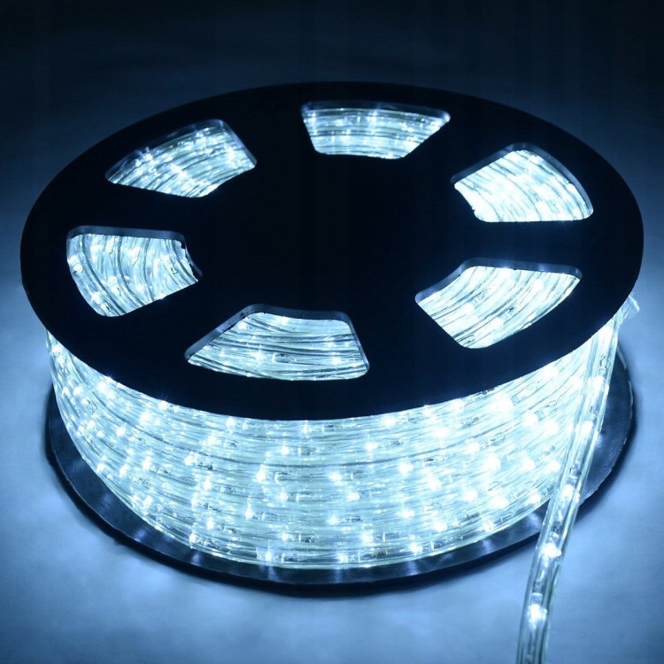 Wąż świetlny led 30m zimny biały