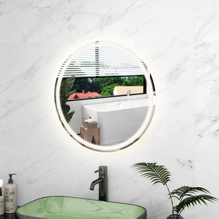 Okrągłe lustro łazienkowe LED 60 cm