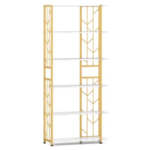 Rustykalny regał na książki biały 80 x 31 x 180 cm