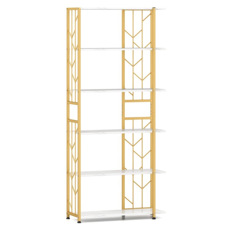 Rustykalny regał na książki biały 80 x 31 x 180 cm