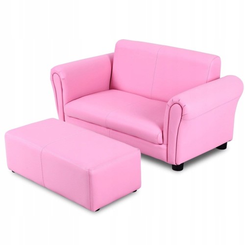 Mini sofa dziecięca z podnóżkiem