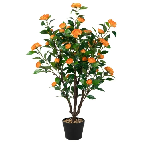 Sztuczny kwiat kamelii z 37 kwiatami
