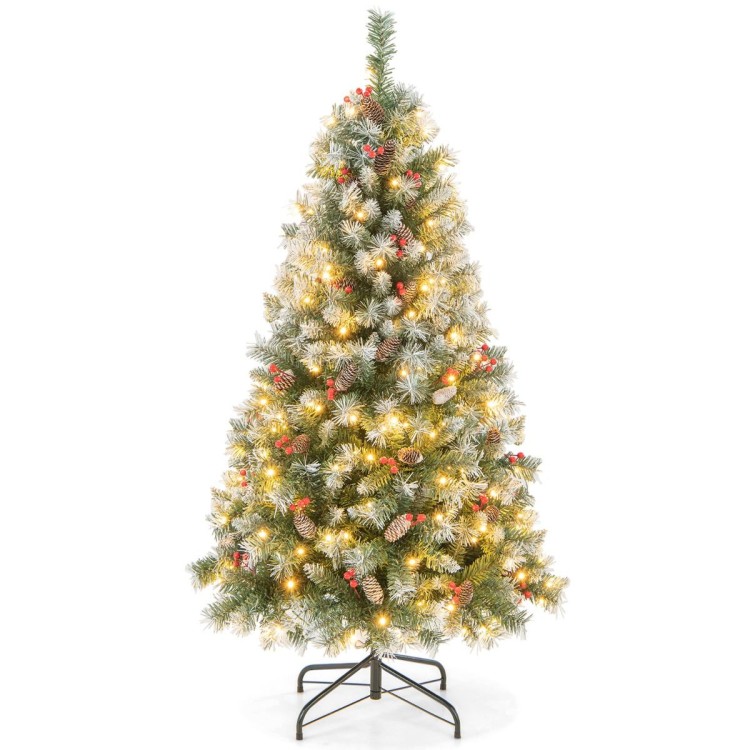 Świąteczna choinka sztuczna z lampkami LED 195 cm
