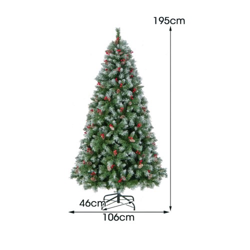 Świąteczna choinka sztuczna z lampkami LED 195 cm