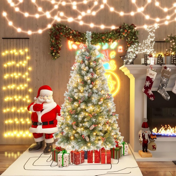Świąteczna choinka sztuczna z lampkami LED 195 cm