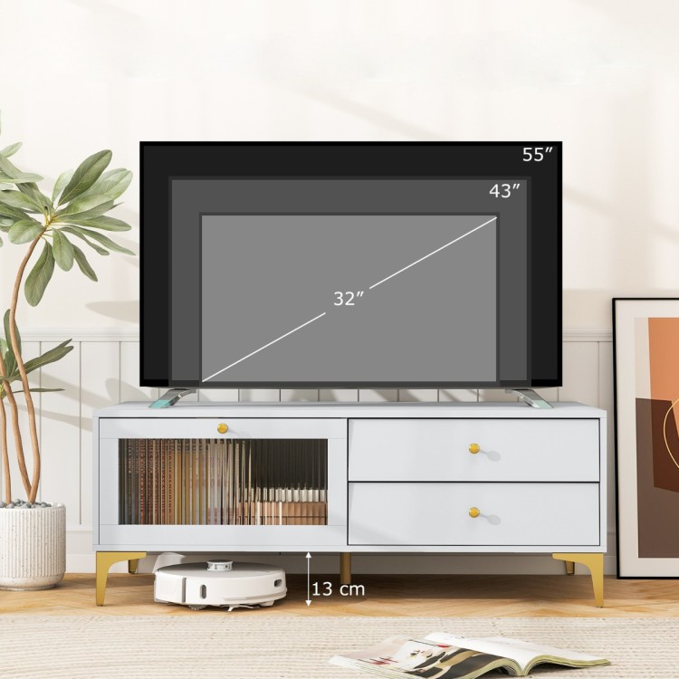 Szafka RTV z szufladami biała