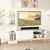Szafka RTV z słupkiem biała 140 x 31 x 115,5 cm