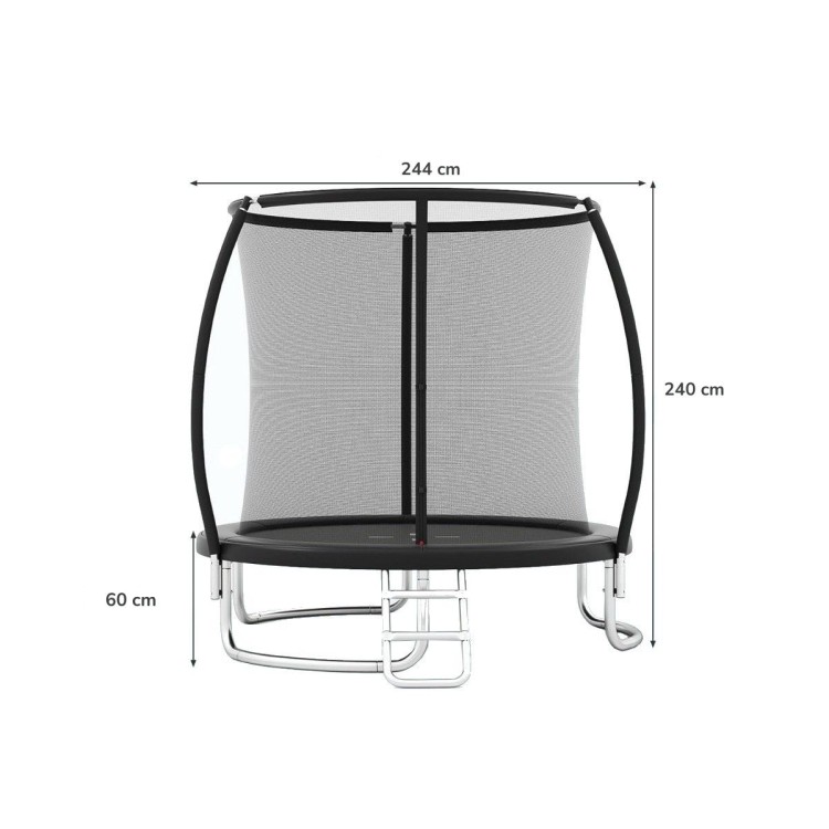 Trampolina ogrodowa 244 cm czarna