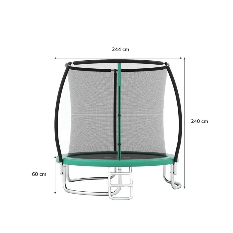 Trampolina ogrodowa 244 cm zielona