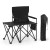 Składane krzesła turystyczne czarne 2 szt