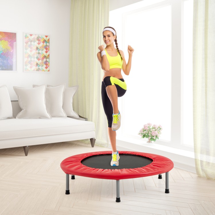 Składana trampolina do zabawy dla dzieci i ćwiczeń fitness czerwona