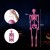 Dekoracja szkielet naturalnej wielkości na Halloween 160 cm Różowy