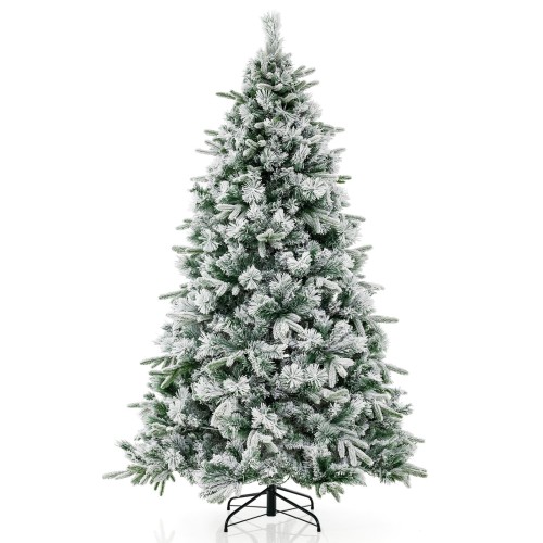 Sztuczna choinka ze śniegiem i oświetleniem LED 210 cm