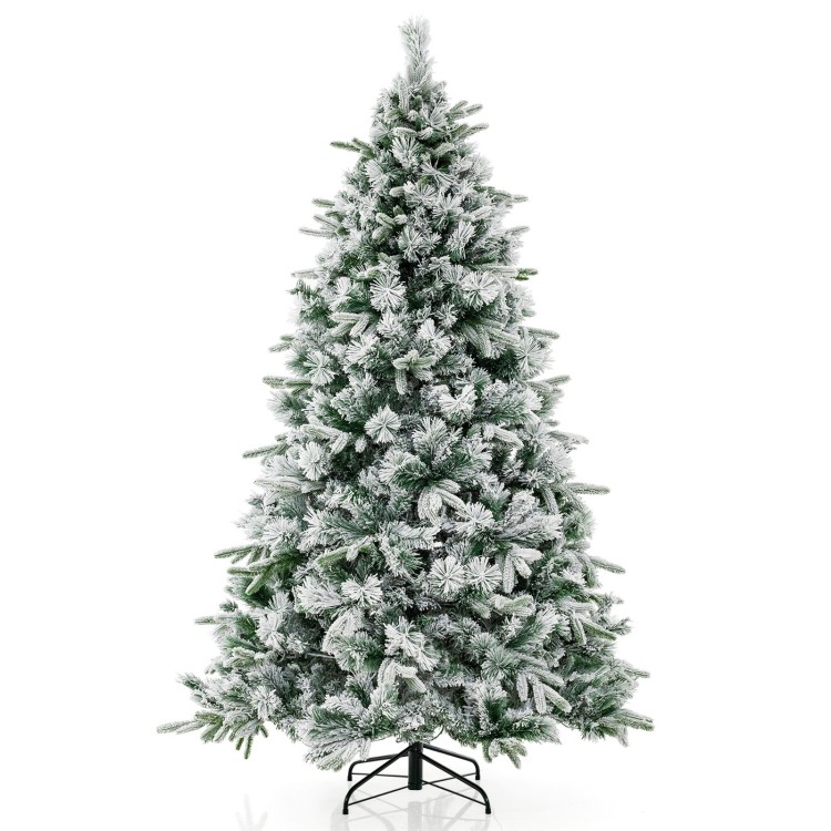 Sztuczna choinka ze śniegiem i oświetleniem LED 210 cm