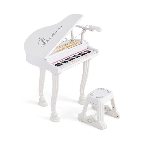 Dziecięcy keyboard pianino elektroniczne z taboretem 47 x 37 x 70 cm