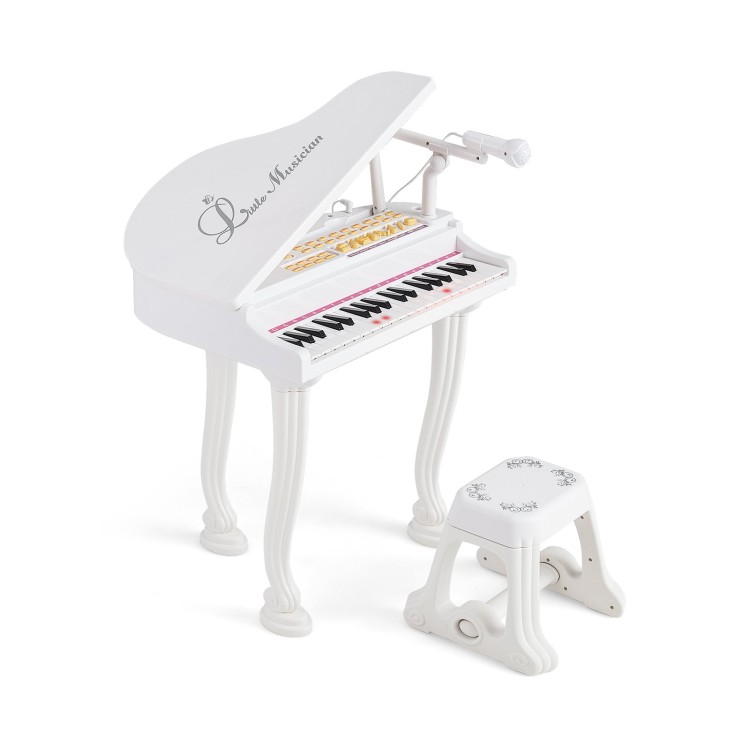 Dziecięcy keyboard pianino elektroniczne z taboretem 47 x 37 x 70 cm