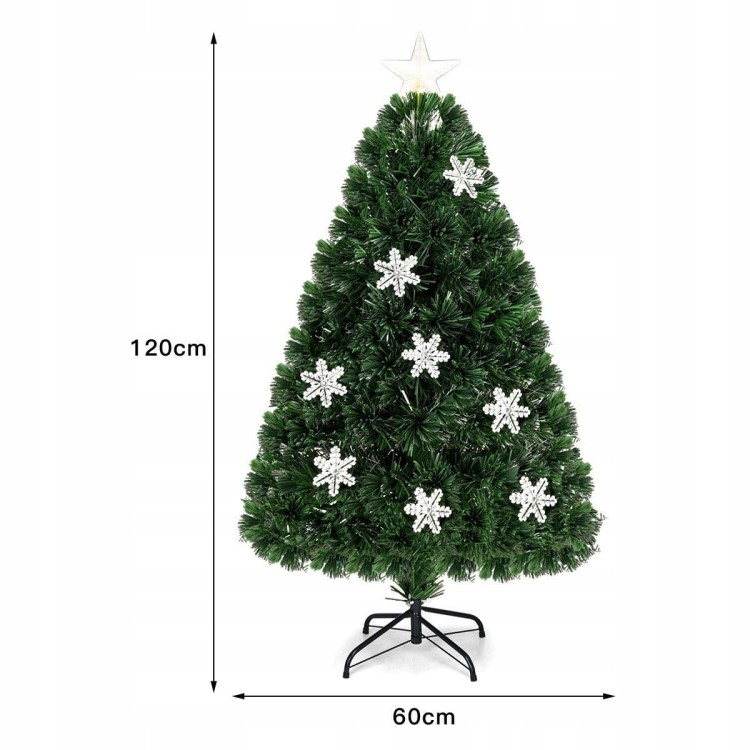 Sztuczna choinka świąteczna z światłami led 120cm