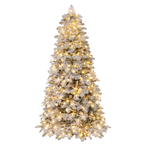 Sztuczna choinka z oświetleniem LED i śniegiem 210 cm