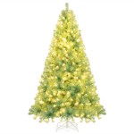 Sztuczna choinka z lampkami LED 225 cm